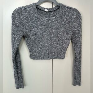 Garage Gray Knit Crop Top